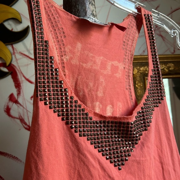 Y2K Parasuco Pink Studded Women's Tank Top Small - Picture 3 of 16